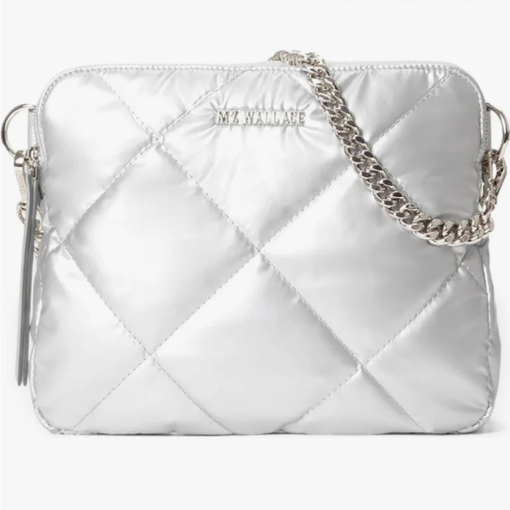 NWT MZ Wallace Madison Crossbody Bag in Matte Silver - Picture 7 of 7